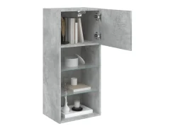 Móvel De Tv| Móvel de TV com luzes LED 40,5x30x90 cm cimento PT907566 Cinzento