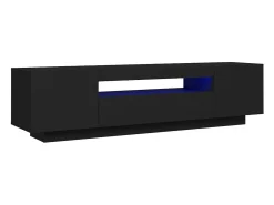 Móvel De Tv* Móvel de TV com luzes LED 160x35x40 cm PT282452 Preto