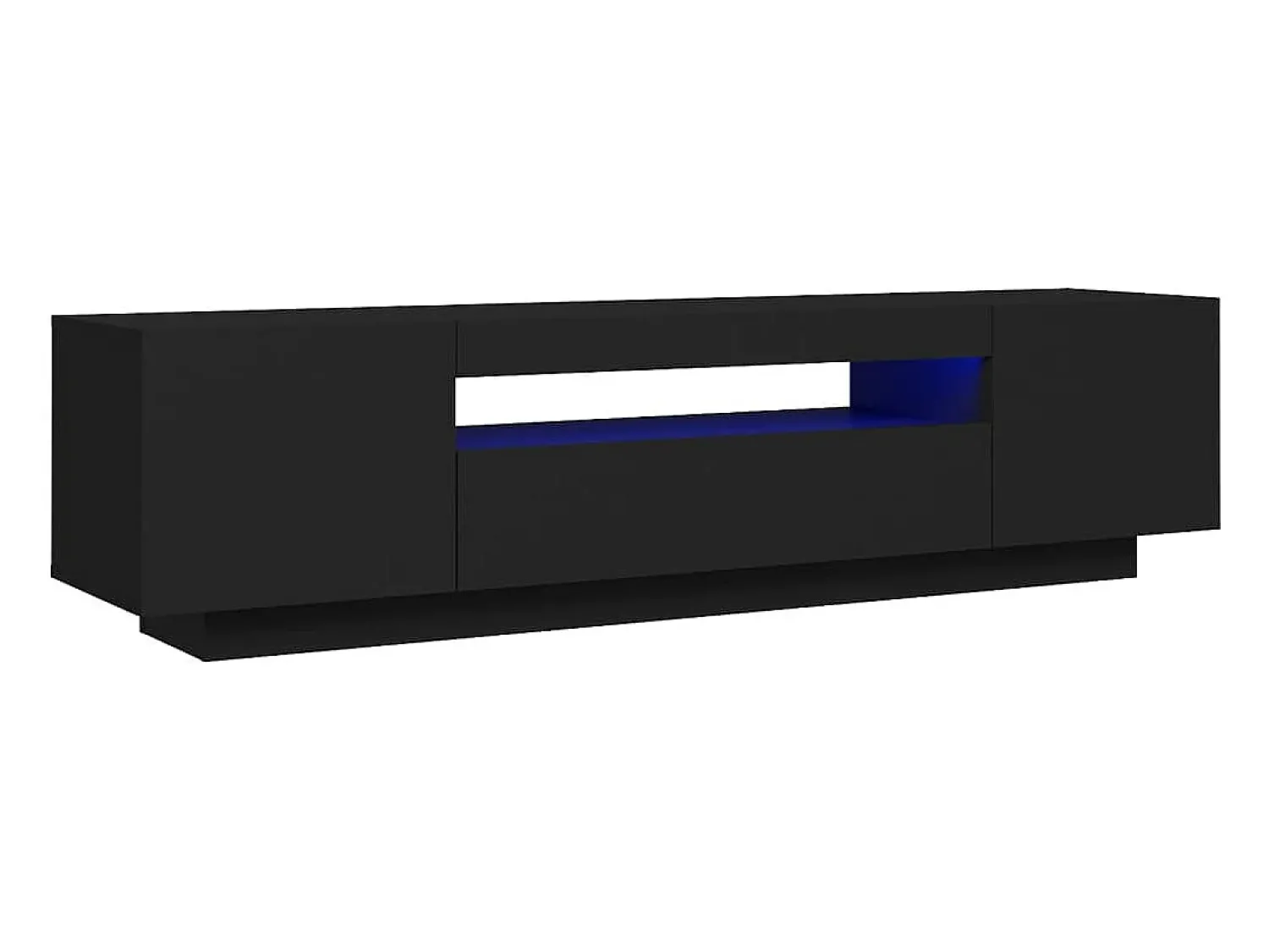 Móvel De Tv* Móvel de TV com luzes LED 160x35x40 cm PT282452 Preto