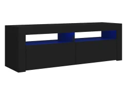 Móvel De Tv* Móvel de TV com luzes LED 120x35x40 cm PT872894 Preto