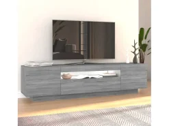 Discount Móvel de TV com luzes LED 160x35x40 cm sonoma PT959169 Cinzento