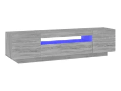 Discount Móvel de TV com luzes LED 160x35x40 cm sonoma PT959169 Cinzento