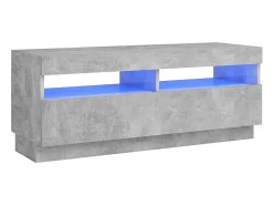 Discount Móvel de TV com luzes LED 100x35x40 cm cimento PT580774 Cinzento