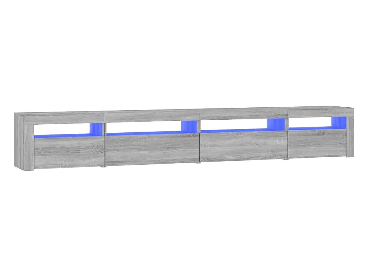 Móvel De Tv| Móvel de TV com luzes LED 270x35x40 cm sonoma cinza PT568386 Cinzento