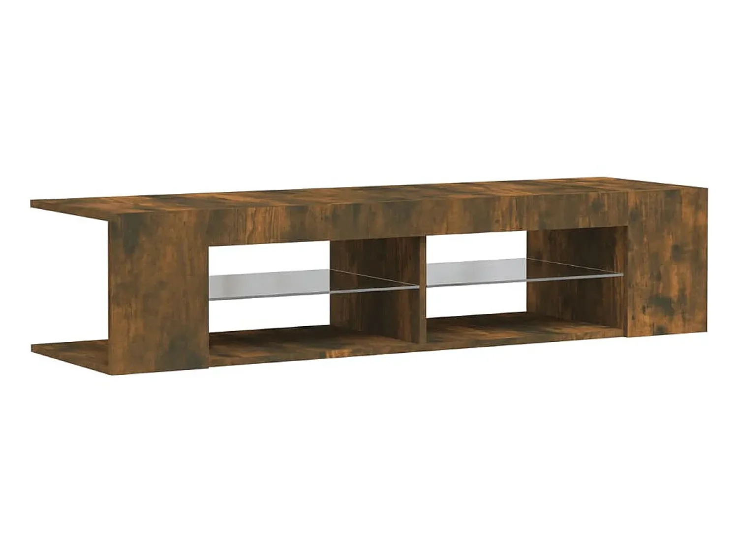 Sale Móvel de TV com luzes LED 135x39x30 cm cor carvalho fumado PT802735 Castanho