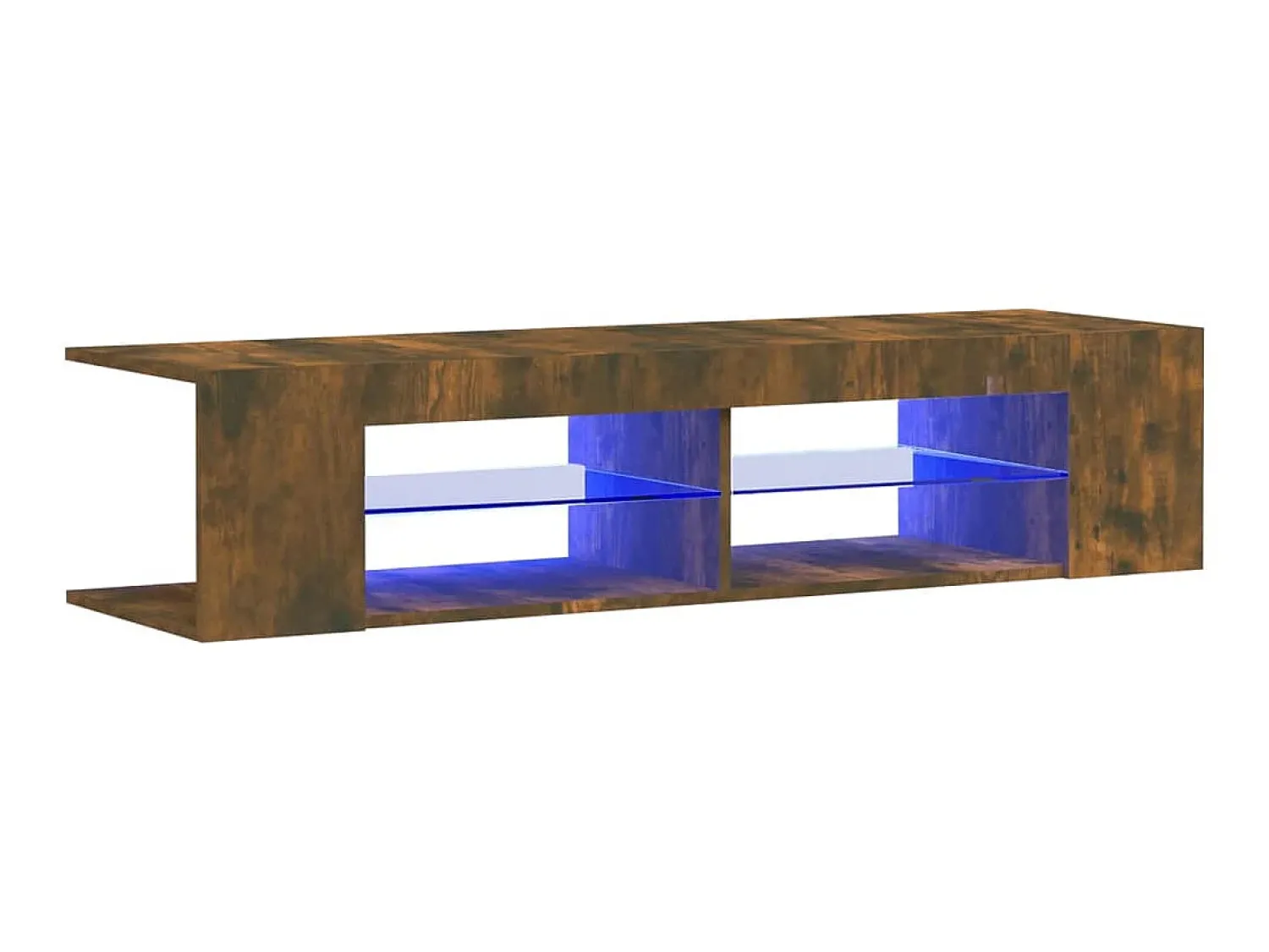 Sale Móvel de TV com luzes LED 135x39x30 cm cor carvalho fumado PT802735 Castanho
