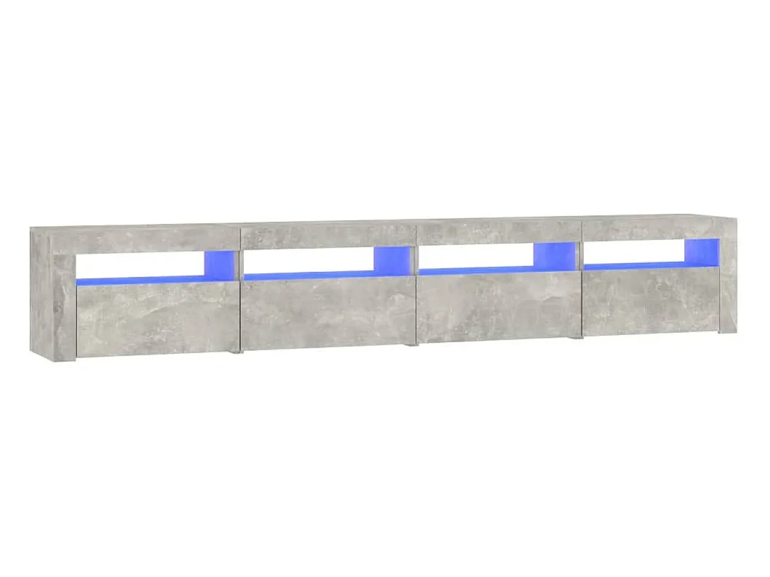 Outlet Móvel de TV com luzes LED 240x35x40 cm cimento PT484918 Cinzento