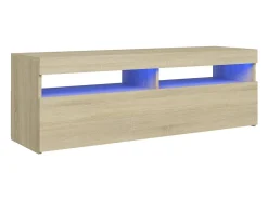 Móvel de TV com luzes LED 120x35x40 cm carvalho sonoma PT767155^ Móvel De Tv