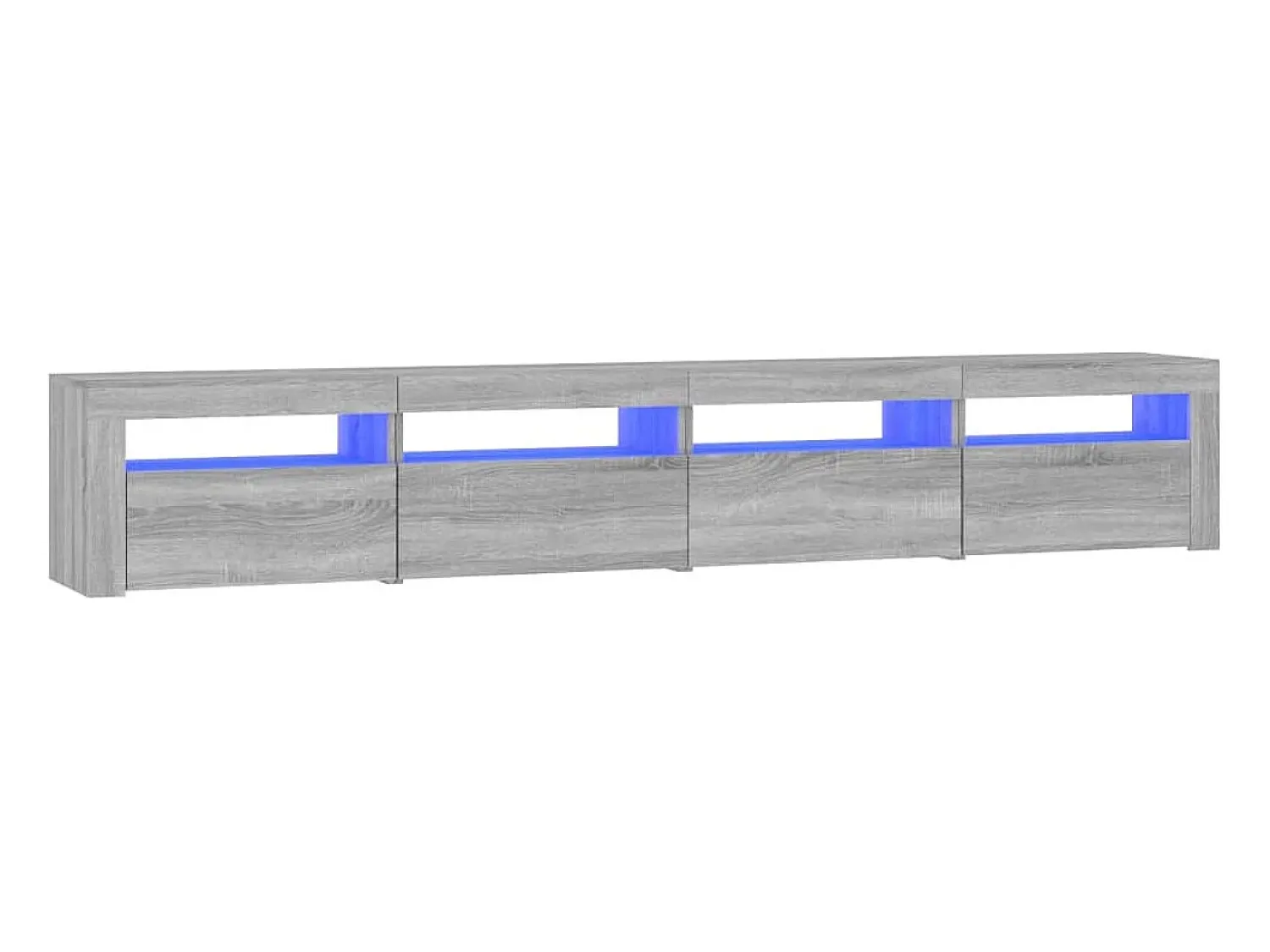Móvel De Tv*vidaxl Móvel de TV com luzes LED 240x35x40 cm sonoma cinza Cinzento