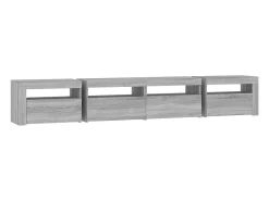 Móvel De Tv*vidaxl Móvel de TV com luzes LED 240x35x40 cm sonoma cinza Cinzento