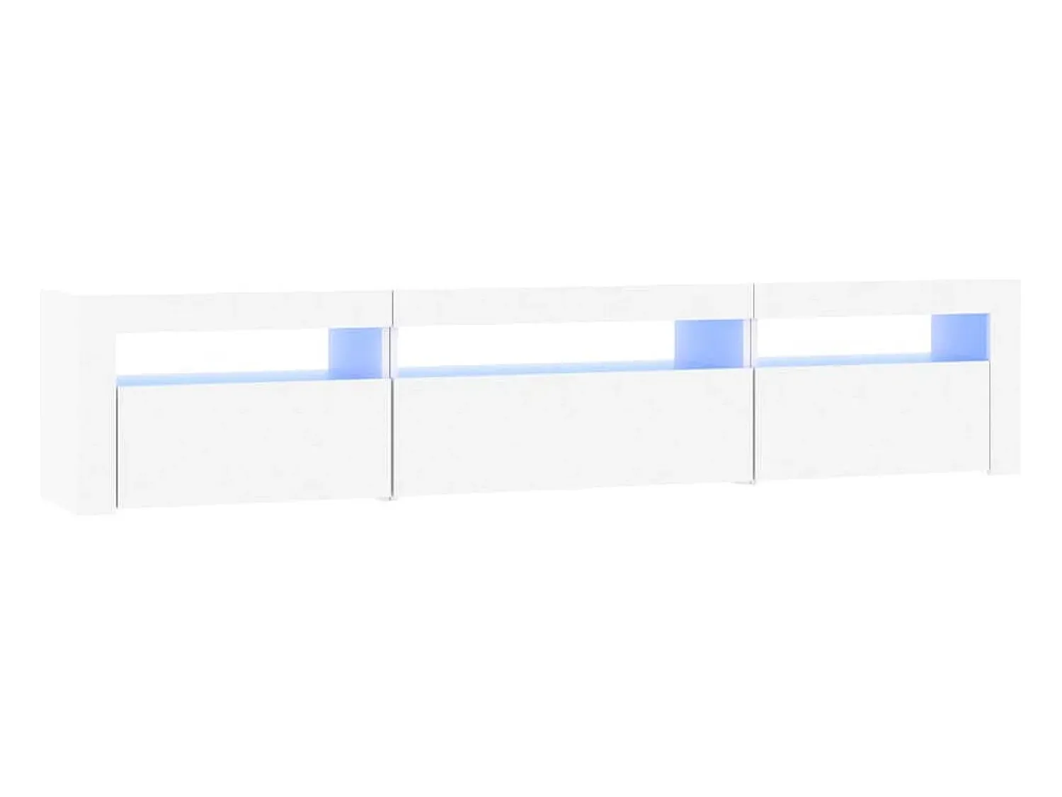 Móvel De Tv* Móvel de TV com luzes LED 195x35x40 cm PT322804 Branco