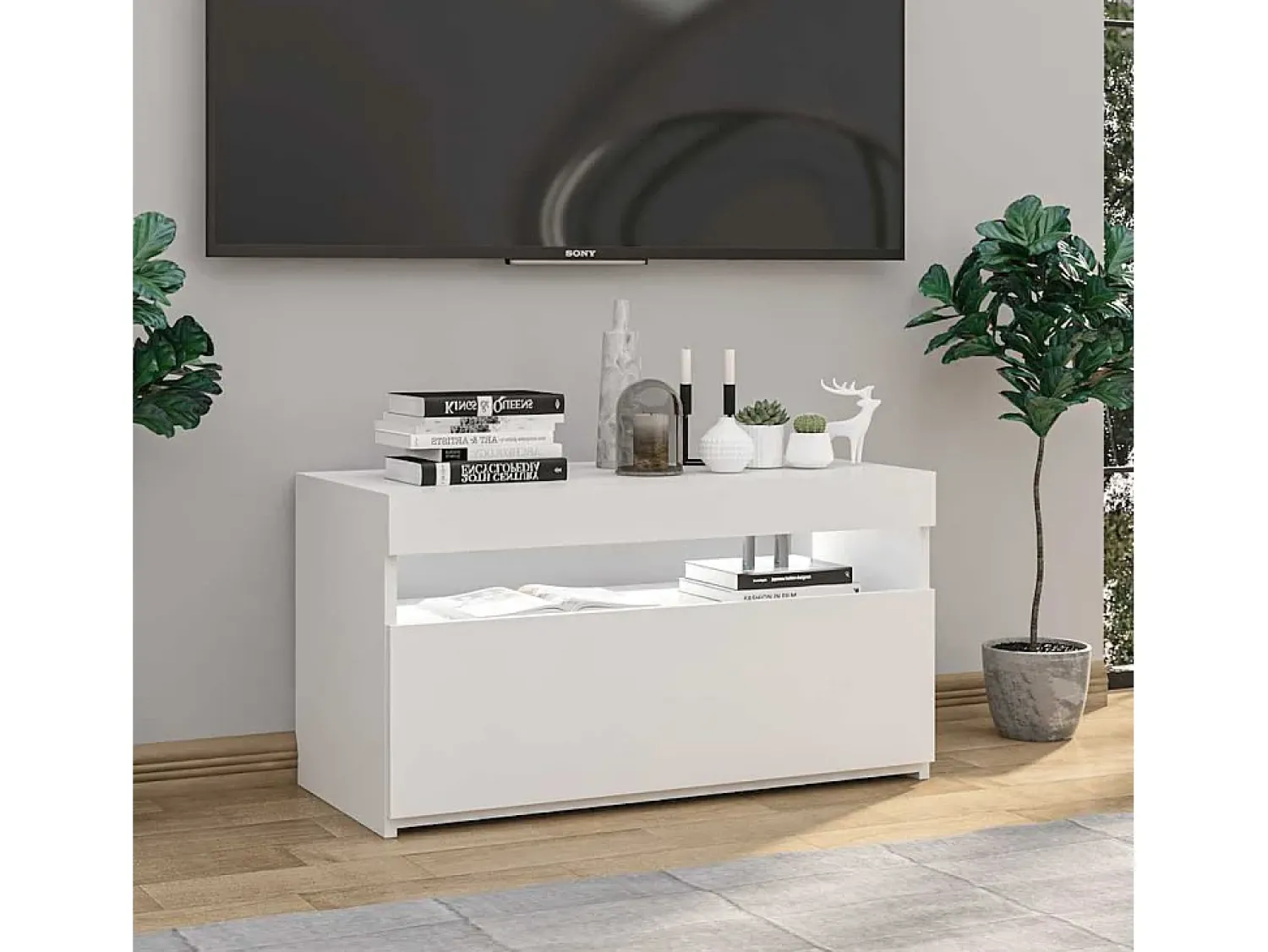 vidaxl Móvel de TV com luzes LED 75x35x40 cm^ Móvel De Tv