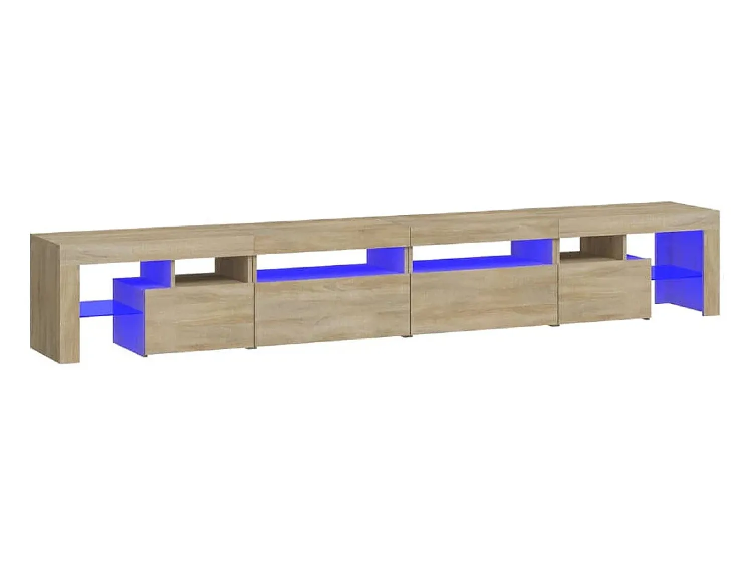 Móvel De Tv| Móvel de TV com luzes LED 260x36,5x40 cm carvalho sonoma PT616591 Castanho