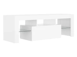 Hot Móvel de TV com luzes LED 120x35x40 cm PT650647 Branco
