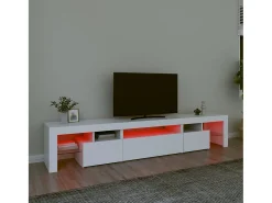 Móvel de TV com luzes LED 215x36,5x40 cm PT712951 Branco