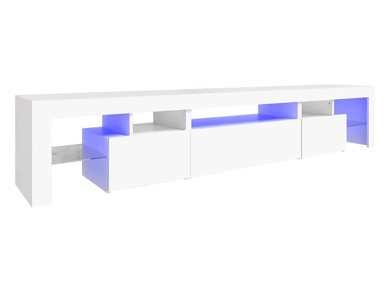 Móvel de TV com luzes LED 215x36,5x40 cm PT712951 Branco