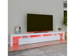 Móvel de TV com luzes LED 260x36,5x40 cm PT411488^ Móvel De Tv