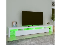 Móvel de TV com luzes LED 260x36,5x40 cm PT411488^ Móvel De Tv