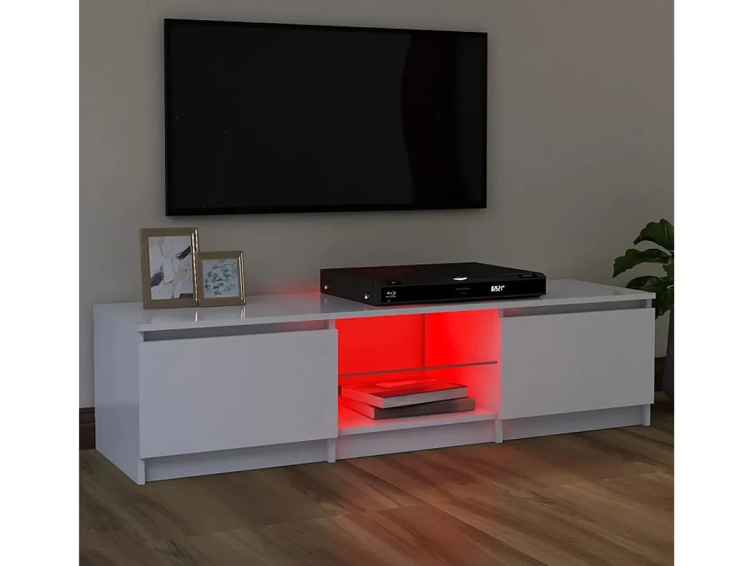 Móvel de TV com luzes LED 120x30x35,5 cm PT160274^ Móvel De Tv