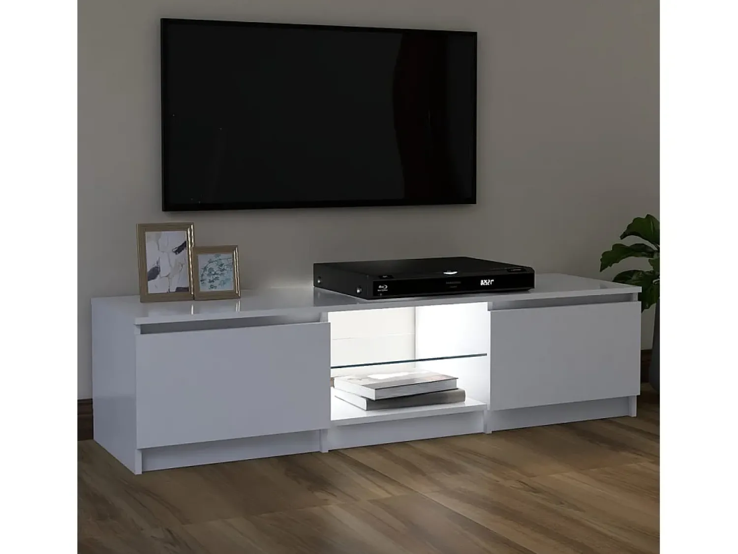 Móvel de TV com luzes LED 120x30x35,5 cm PT160274^ Móvel De Tv