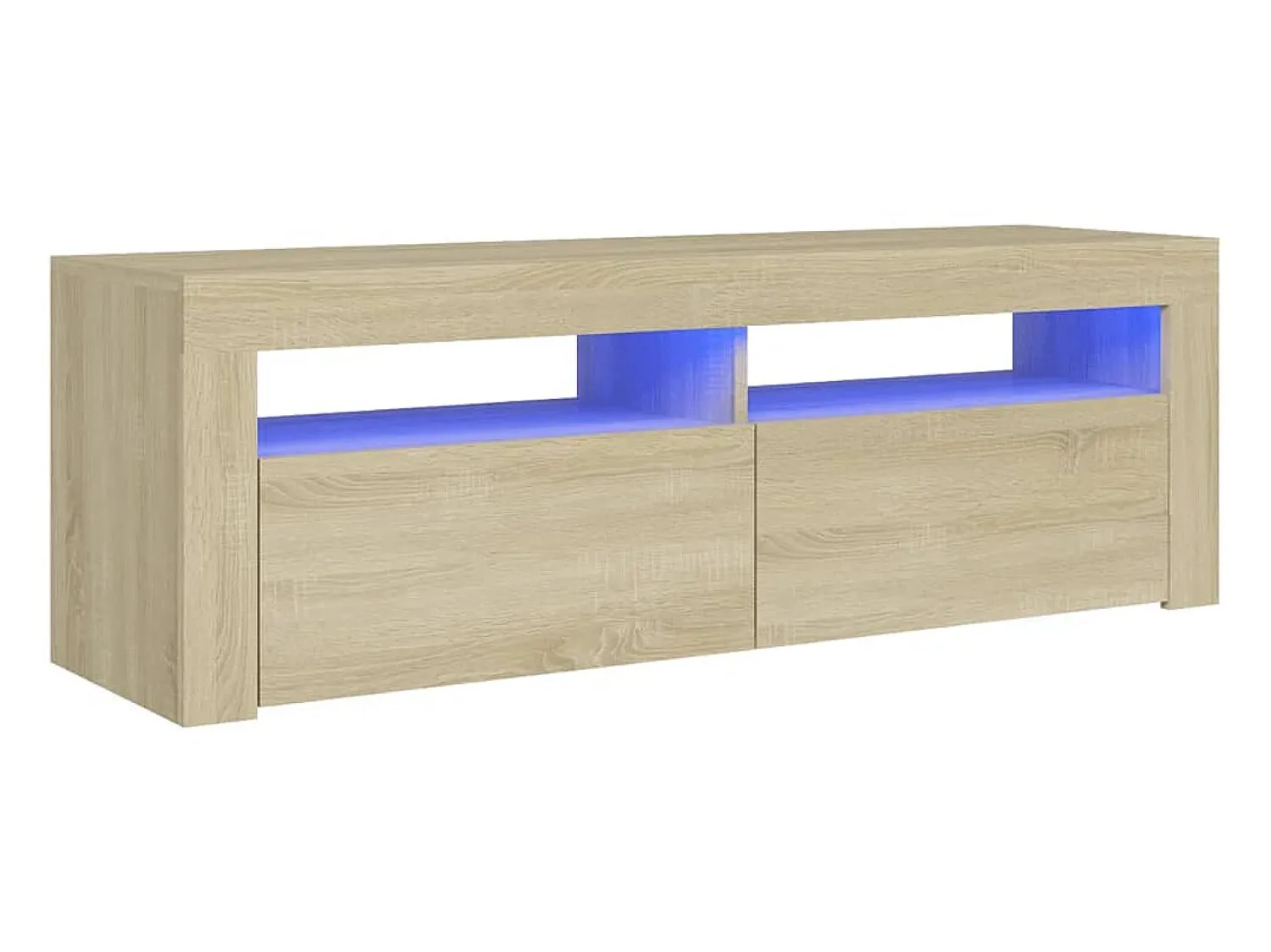 Móvel De Tv| Móvel de TV com luzes LED 120x35x40 cm carvalho sonoma PT879915 Castanho