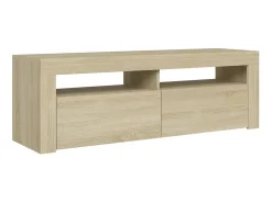Móvel De Tv| Móvel de TV com luzes LED 120x35x40 cm carvalho sonoma PT879915 Castanho