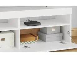 Outlet vidaxl Móvel de TV com luzes LED 120x35x40 cm Branco