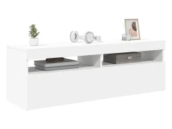 Outlet vidaxl Móvel de TV com luzes LED 120x35x40 cm Branco