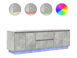 Móvel De Tv|vidaxl Móvel de TV com luzes LED 160,5x41x50 cm cimento Cinzento