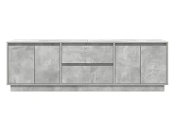 Móvel De Tv|vidaxl Móvel de TV com luzes LED 160,5x41x50 cm cimento Cinzento