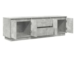 Móvel De Tv|vidaxl Móvel de TV com luzes LED 160,5x41x50 cm cimento Cinzento