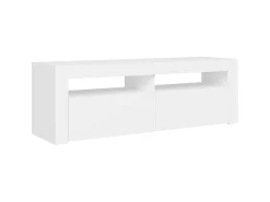 Móvel de TV com luzes LED 120x35x40 cm PT537566 Branco