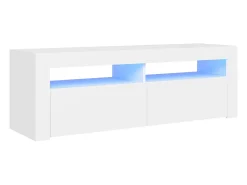 Móvel de TV com luzes LED 120x35x40 cm PT537566 Branco