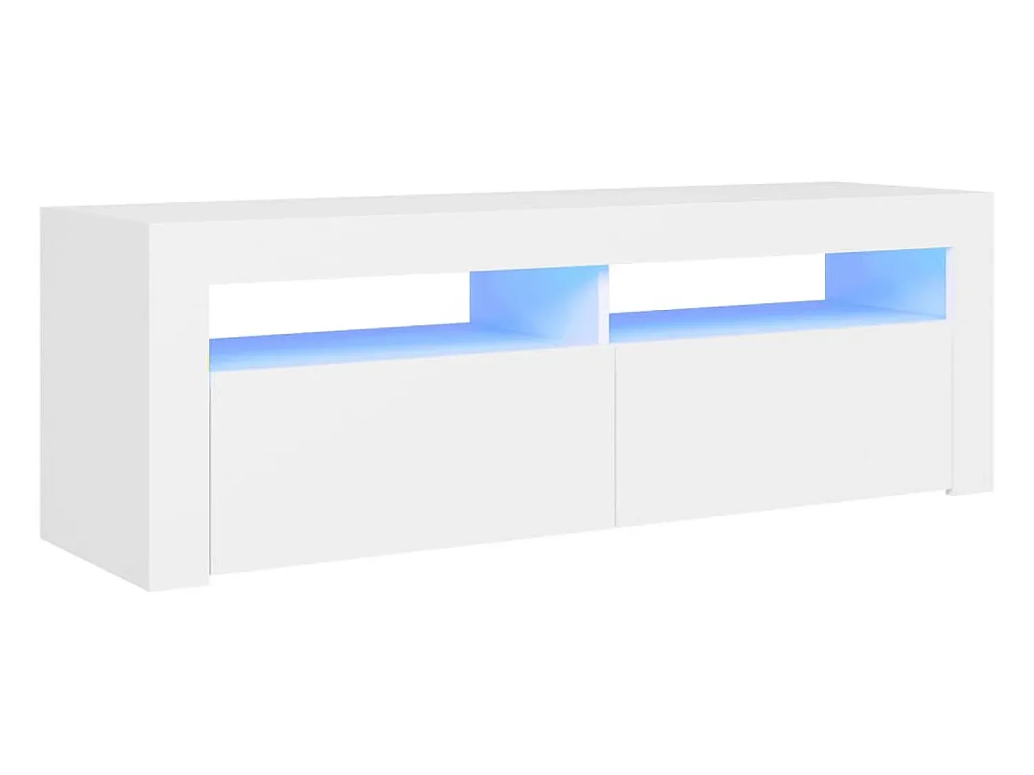 Móvel de TV com luzes LED 120x35x40 cm PT537566 Branco