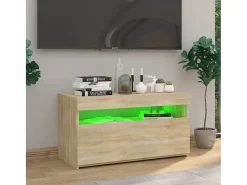Online Móvel de TV com luzes LED 75x35x40 cm carvalho sonoma PT807079 Castanho
