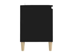 Móvel De Tv|vidaxl Móvel de TV com pernas de madeira maciça 103,5x35x50 cm Preto