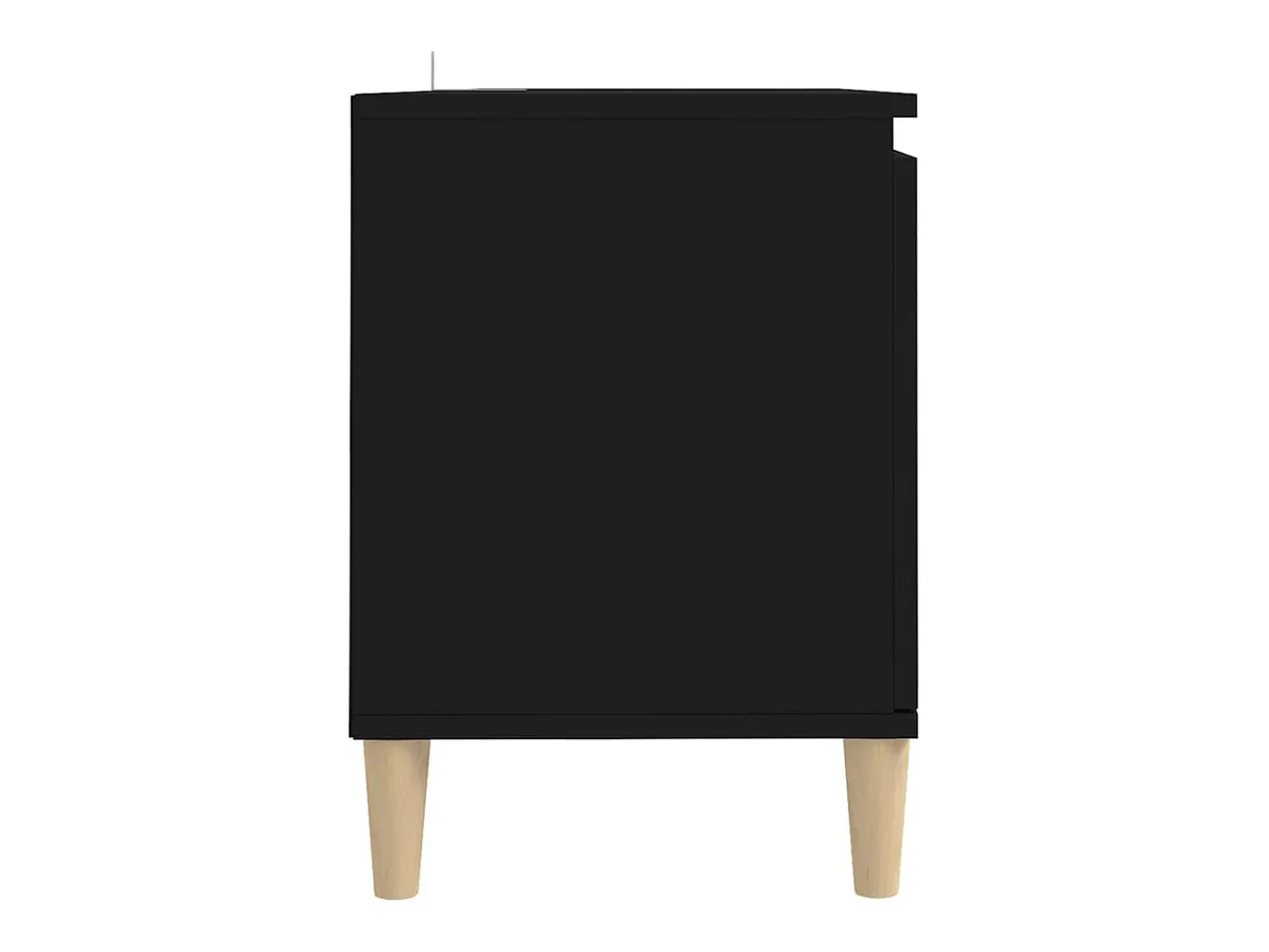 Móvel De Tv|vidaxl Móvel de TV com pernas de madeira maciça 103,5x35x50 cm Preto