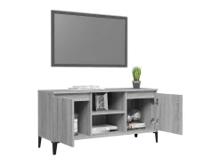 Móvel De Tv| Móvel de TV com pernas em metal 103,5x35x50 cm sonoma PT683003 Cinzento