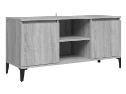 Móvel De Tv| Móvel de TV com pernas em metal 103,5x35x50 cm sonoma PT683003 Cinzento