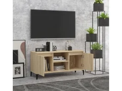 Móvel De Tv* Móvel de TV com pernas em metal 103,5x35x50 cm carvalho sonoma PT569931 Castanho