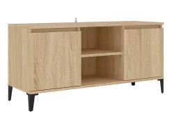 Móvel De Tv* Móvel de TV com pernas em metal 103,5x35x50 cm carvalho sonoma PT569931 Castanho