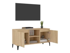 Móvel De Tv* Móvel de TV com pernas em metal 103,5x35x50 cm carvalho sonoma PT569931 Castanho