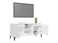 Móvel De Tv| Móvel de TV com pernas em metal 103,5x35x50 cm PT835288 Branco