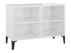 Móvel De Tv| Móvel de TV com pernas em metal 69,5x30x50 cm brilhante PT866872 Branco