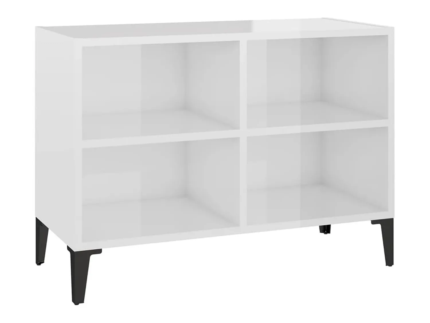 Móvel De Tv| Móvel de TV com pernas em metal 69,5x30x50 cm brilhante PT866872 Branco