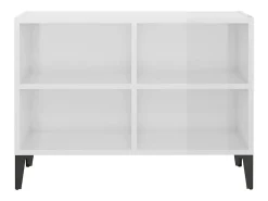 Móvel De Tv| Móvel de TV com pernas em metal 69,5x30x50 cm brilhante PT866872 Branco