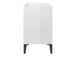 Móvel De Tv| Móvel de TV com pernas em metal 69,5x30x50 cm brilhante PT866872 Branco