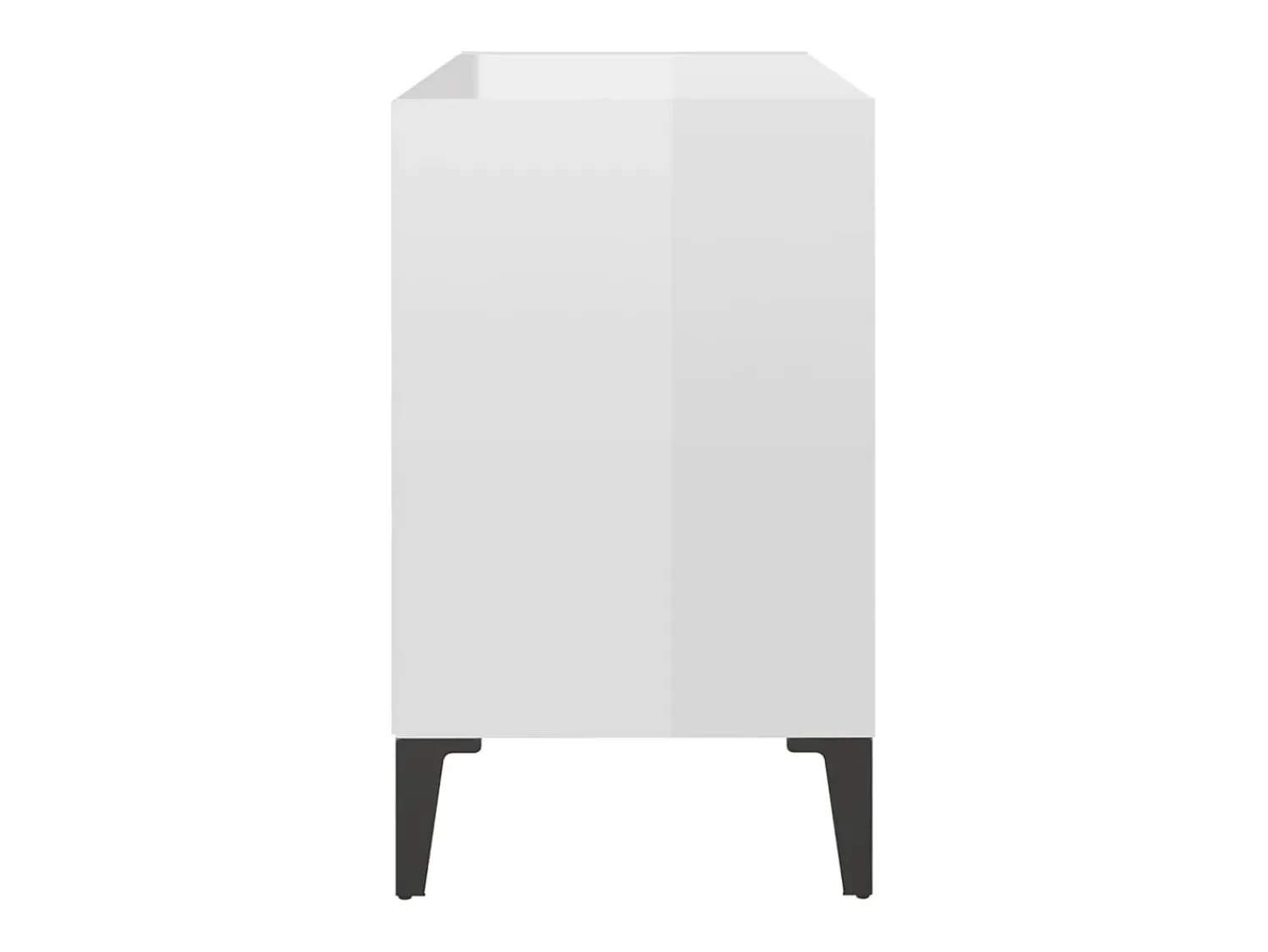 Móvel De Tv| Móvel de TV com pernas em metal 69,5x30x50 cm brilhante PT866872 Branco
