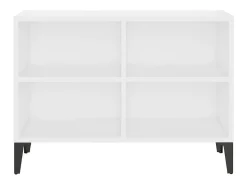 Móvel De Tv| Móvel de TV com pernas em metal 69,5x30x50 cm PT863036 Branco