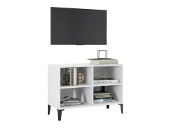 Móvel De Tv| Móvel de TV com pernas em metal 69,5x30x50 cm PT863036 Branco
